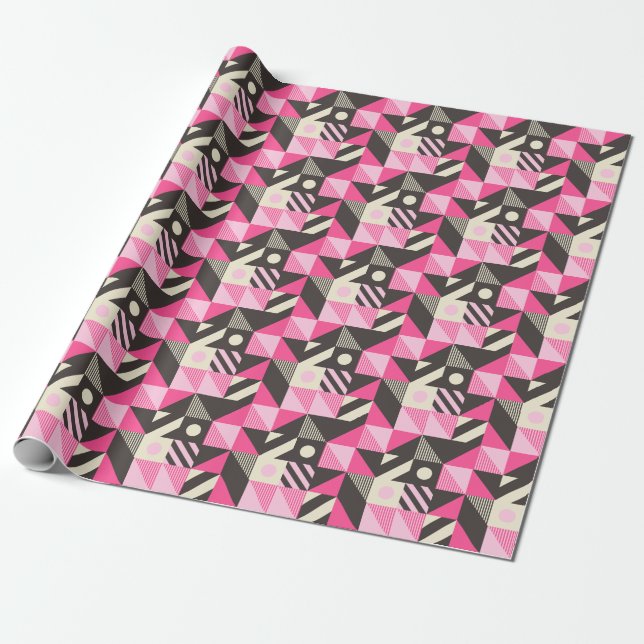 Papel De Presente Arte Geométrica Simples Escandinava (Desenrolado)