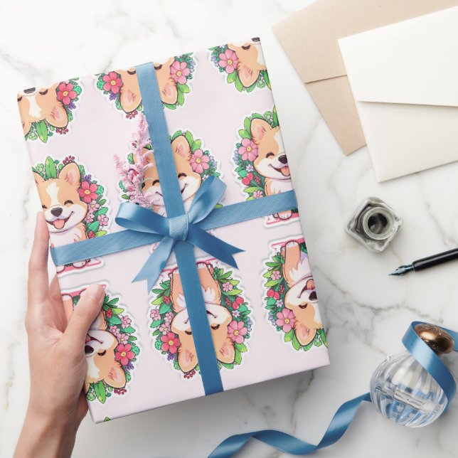Papel De Presente Arte Lápida Cachorro Pequena E Bonita (Presentear)