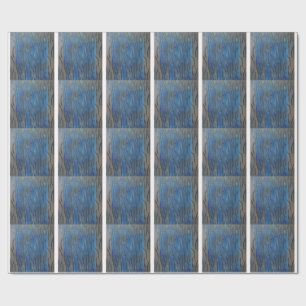 Papel De Presente Arte Linear Preto Azul Cinza