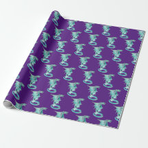 Arte Mítica Dragão Azul Céu Fantasia Roxo
