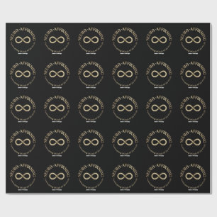 Papel De Presente Arte Neuroafirmativo Arco-íris Infinito Neurodiver