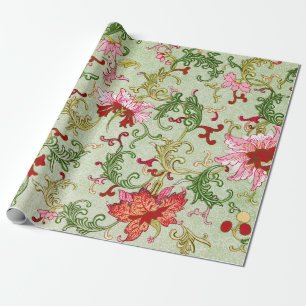 Papel De Presente Arte Nova Antiga Chinesa Floral Chinoiserie