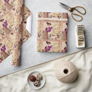 Papel De Presente Arte Nova Antiga da Páscoa – Belle Époque