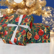 Arte Nova Vintage Natal Floral Tom Joia