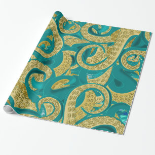 Papel De Presente Arte Octopus