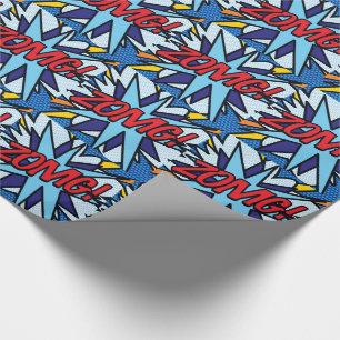 Papel De Presente Arte Pop de Quadrinhos ZOMG
