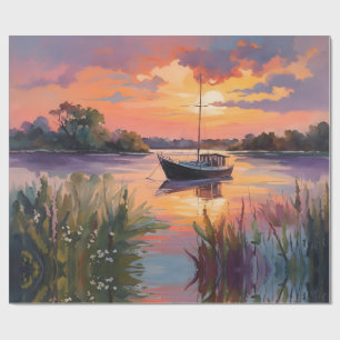 Papel De Presente Arte Solar em Watercolor