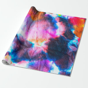 Papel De Presente Arte suja. Vermelho brilhante, lilás, rosa, cores