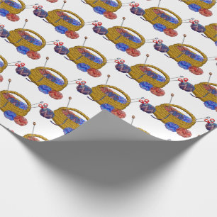 Papel De Presente Artesanato de Agulhas de tricô de Yarn