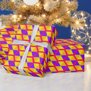 Papel De Presente Artesão Sofisticado Natal Radioso Ousado