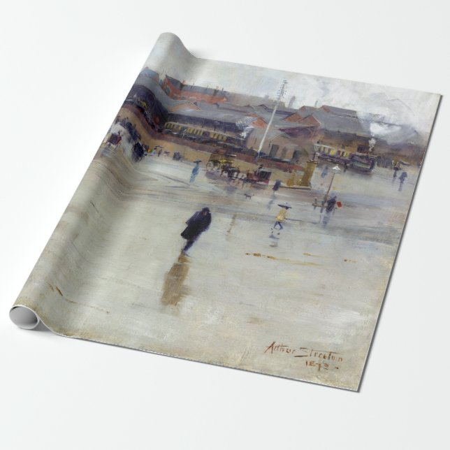 Papel De Presente Arthur Streeton a estação de comboio, Redfern (Desenrolado)