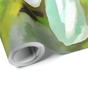 Papel De Presente Artista Brilhante Colorido White Garden Daisies v6