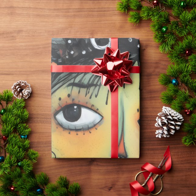 Papel De Presente ArtLady 1 encantadora e angustiada (Presente de Natal)