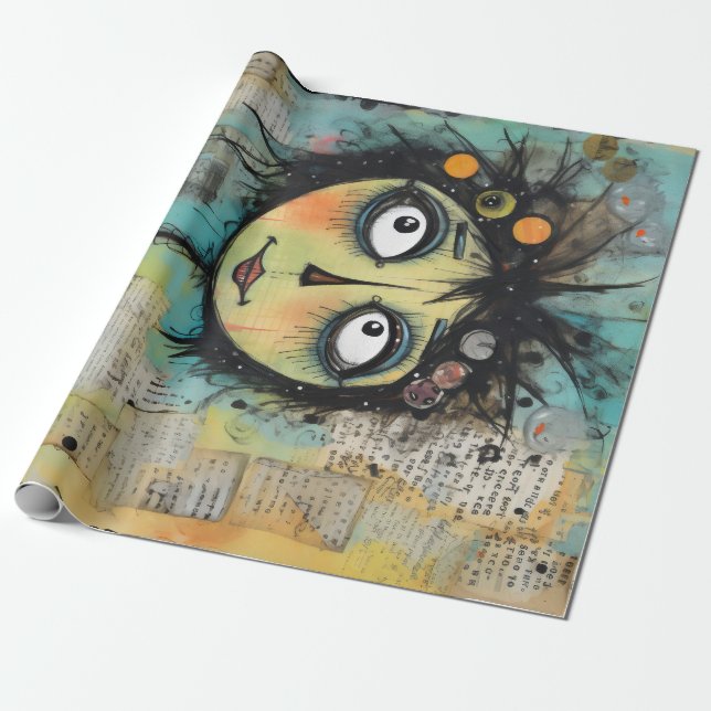 Papel De Presente ArtLady 22 Encantada e aflita (Desenrolado)