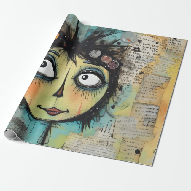 Papel De Presente ArtLady 22 Encantadora e desgastada (Desenrolado)