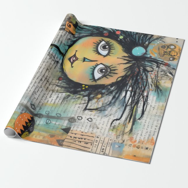Papel De Presente ArtLady 25 Encantadora e angustiado (Desenrolado)