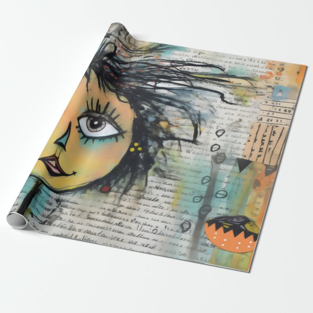 Papel De Presente ArtLady 25 Encantadora e desgastada (Desenrolado)