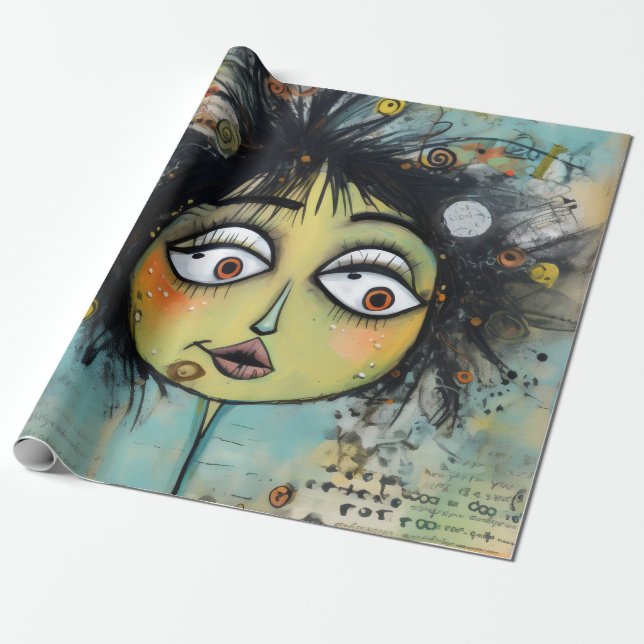 Papel De Presente ArtLady 26 Encantadora e angustiado (Desenrolado)