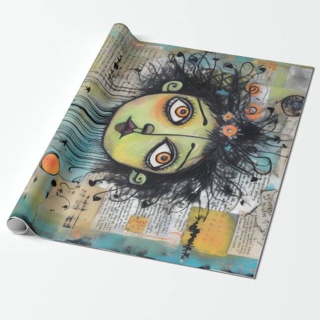 Papel De Presente ArtLady 29 Encantada e angustiada (Desenrolado)