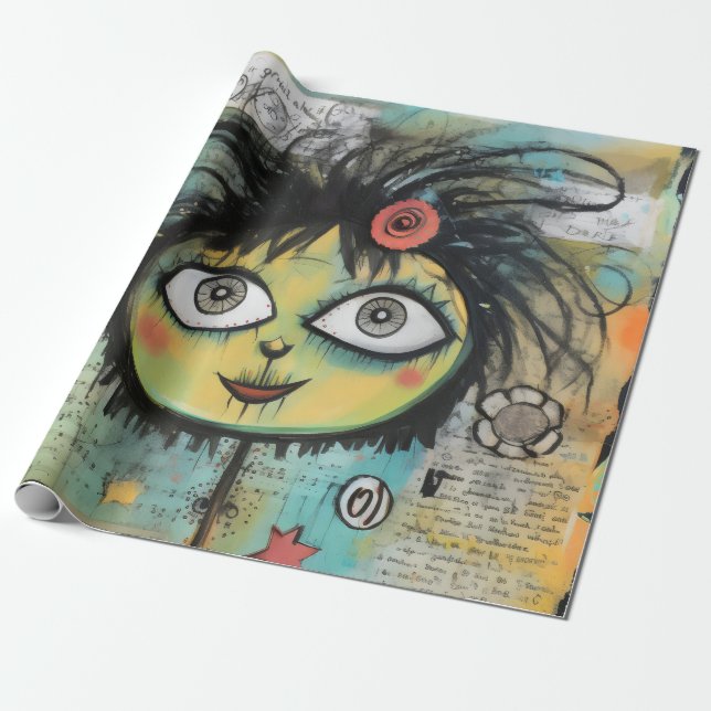 Papel De Presente ArtLady 4 Encantadora e angustiado (Desenrolado)