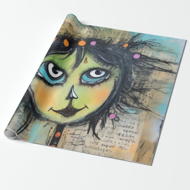 Papel De Presente ArtLady 5 encantadora e angustiada (Desenrolado)