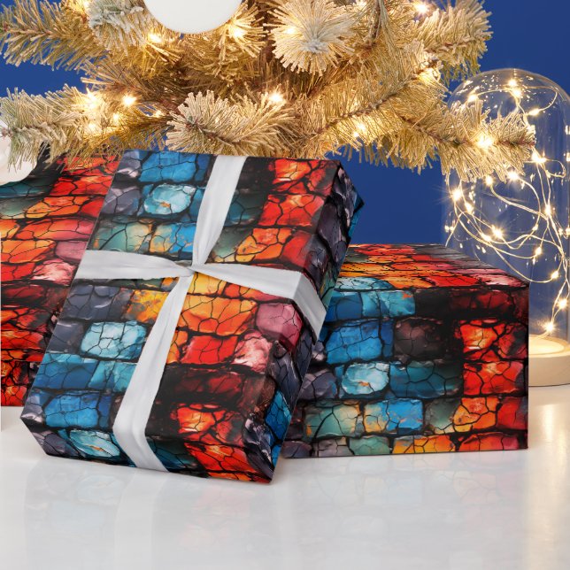 Papel De Presente Artsy Brick Wall (Feriados)