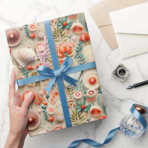 Papel De Presente Artsy Shell Design