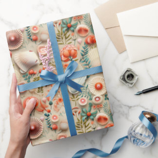 Papel De Presente Artsy Shell Design