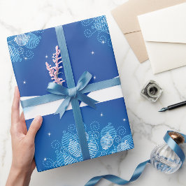 Papel De Presente Árvore Branca Na Neve