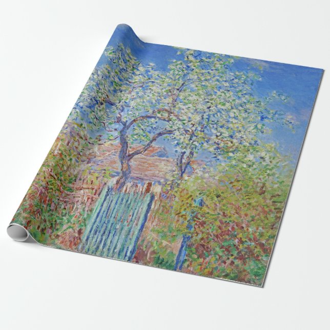 Papel De Presente Árvore da pera na Flor - Claude Monet (Desenrolado)