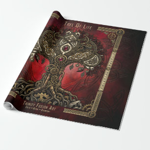 Papel De Presente Árvore da Vida – Steampunk Gótico Celta