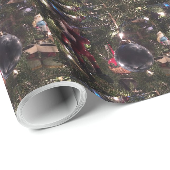 Papel De Presente Árvore de Cavalo de enfeites de natal (Ponta do rolo)