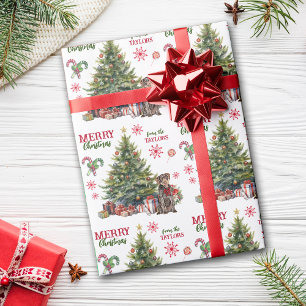 Papel De Presente Árvore de Férias de Cão Vermelho - Arco alemão