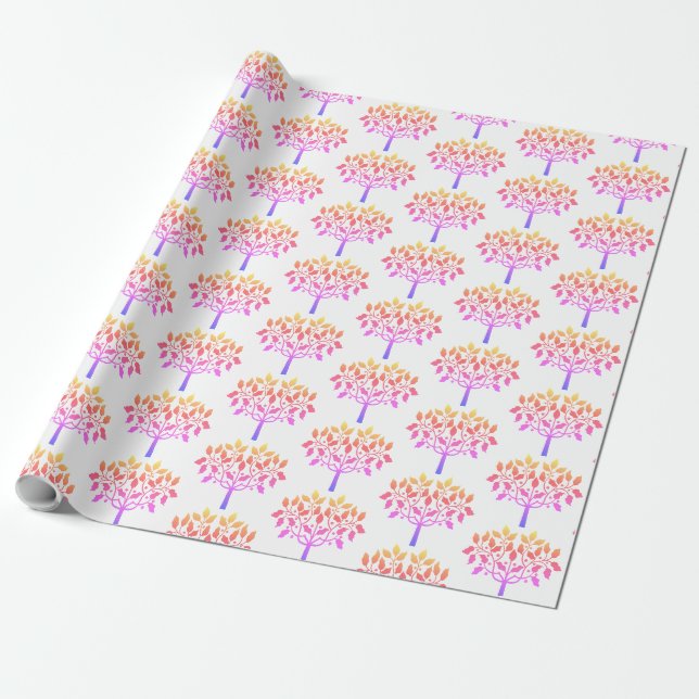 Papel De Presente árvore de frutos silvestres (Desenrolado)