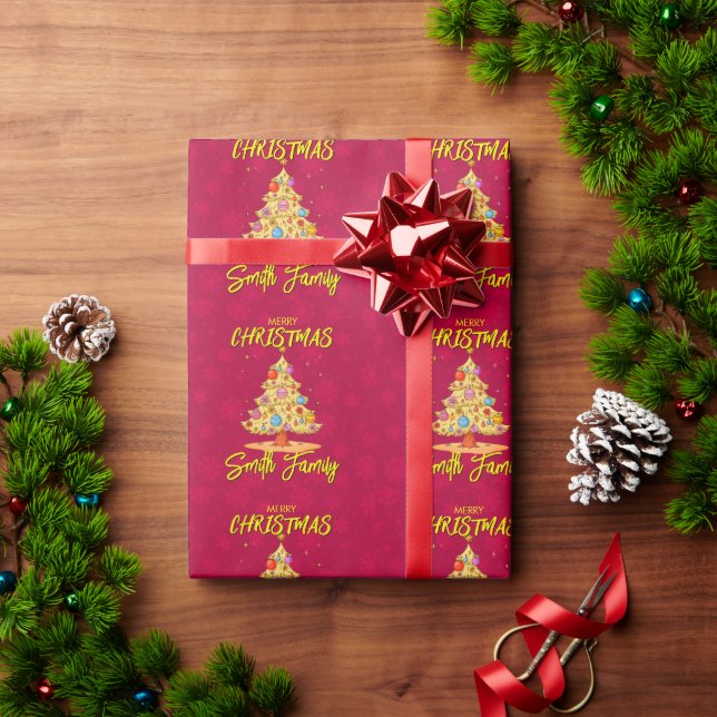 Papel De Presente Árvore de Natal (Presente de Natal)