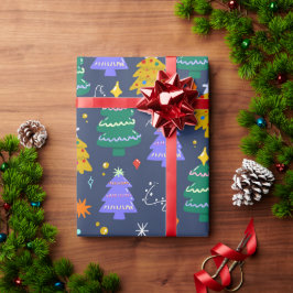 Papel De Presente Árvore de Natal
