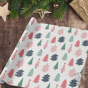 Papel De Presente Árvore de Natal Alegre