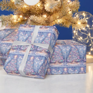 Papel De Presente Árvore de Natal Brilhante