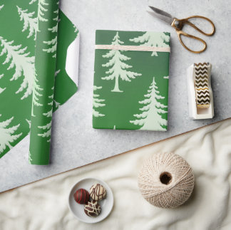 Papel De Presente Árvore de Natal clássica