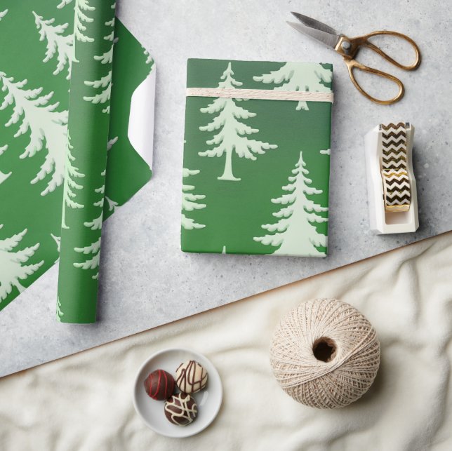 Papel De Presente Árvore de Natal clássica (Artesanato)