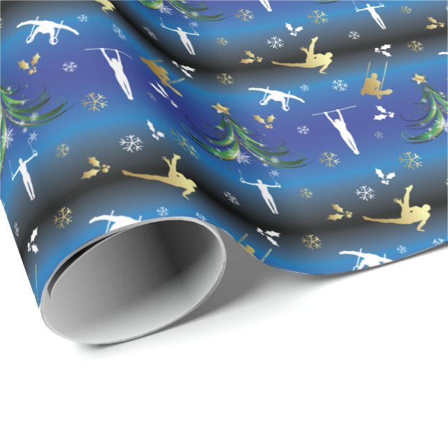 Papel De Presente Árvore de Natal da Ginástica Mens (Ponta do rolo)