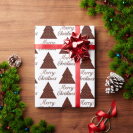 Papel De Presente Árvore de natal da Maroon glitter - natal alegre