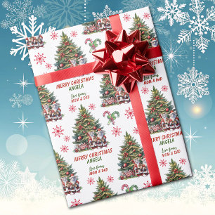 Papel De Presente Árvore de Natal das Crianças do Sr. e Sra. Rato