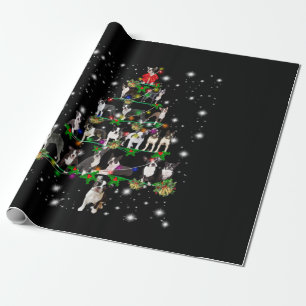 Papel De Presente Árvore De Natal De Boston Terrie Coberta Por Lant