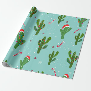 Papel De Presente Árvore de Natal de cacto