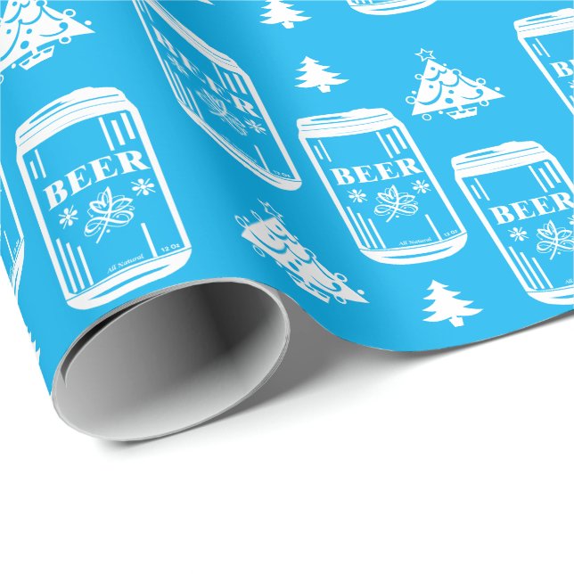 Papel De Presente Árvore de Natal de Lata de Cerveja (Ponta do rolo)