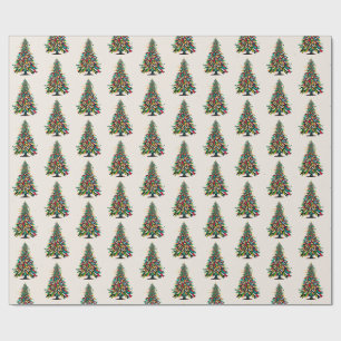 Papel De Presente Árvore de Natal de Penas Nativas Americanas