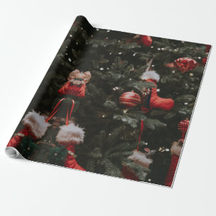 Papel De Presente Árvore de Natal decorada
