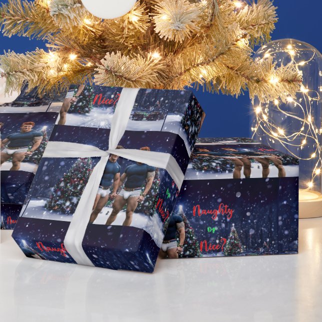 Papel De Presente Árvore de Natal decorada de SlipperyJoe (Feriados)