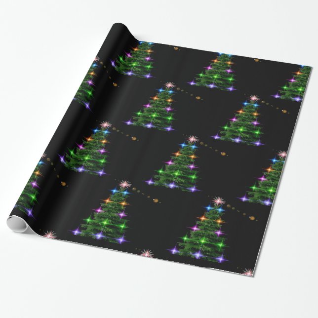 Papel De Presente Árvore de Natal decorativa (Desenrolado)